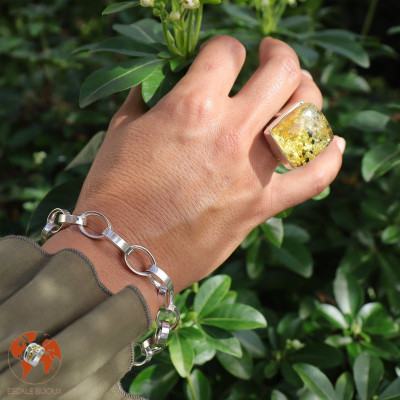 bracelet argent maille femme