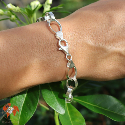 bracelet argent maille ovale femme