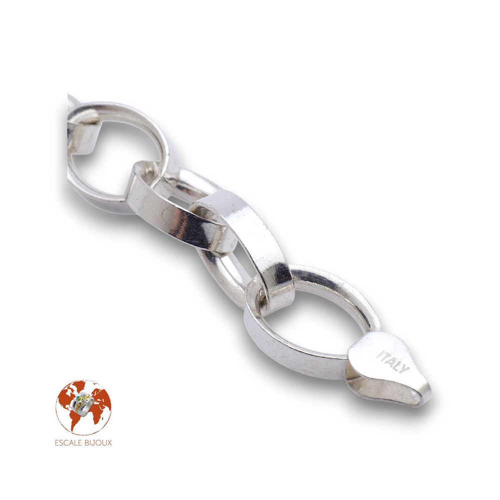 bracelet argent maille ovale