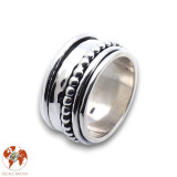 bague anti stress anneau tournant homme argent
