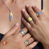 bague argent anti stress femme