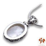 nacre blanche pendentif argent