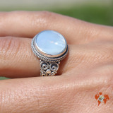 bague avec nacre blanche