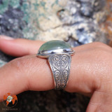 bague argent préhnite femme