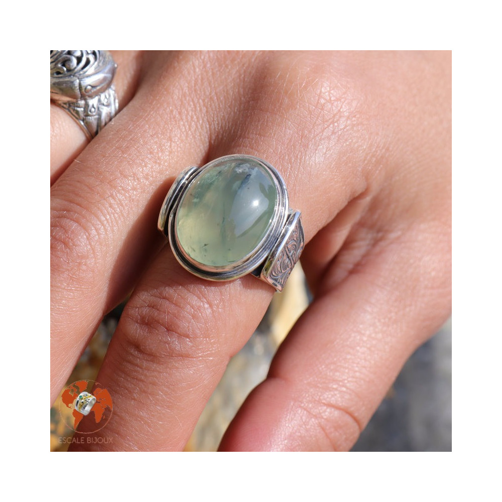 bague argent prehnite
