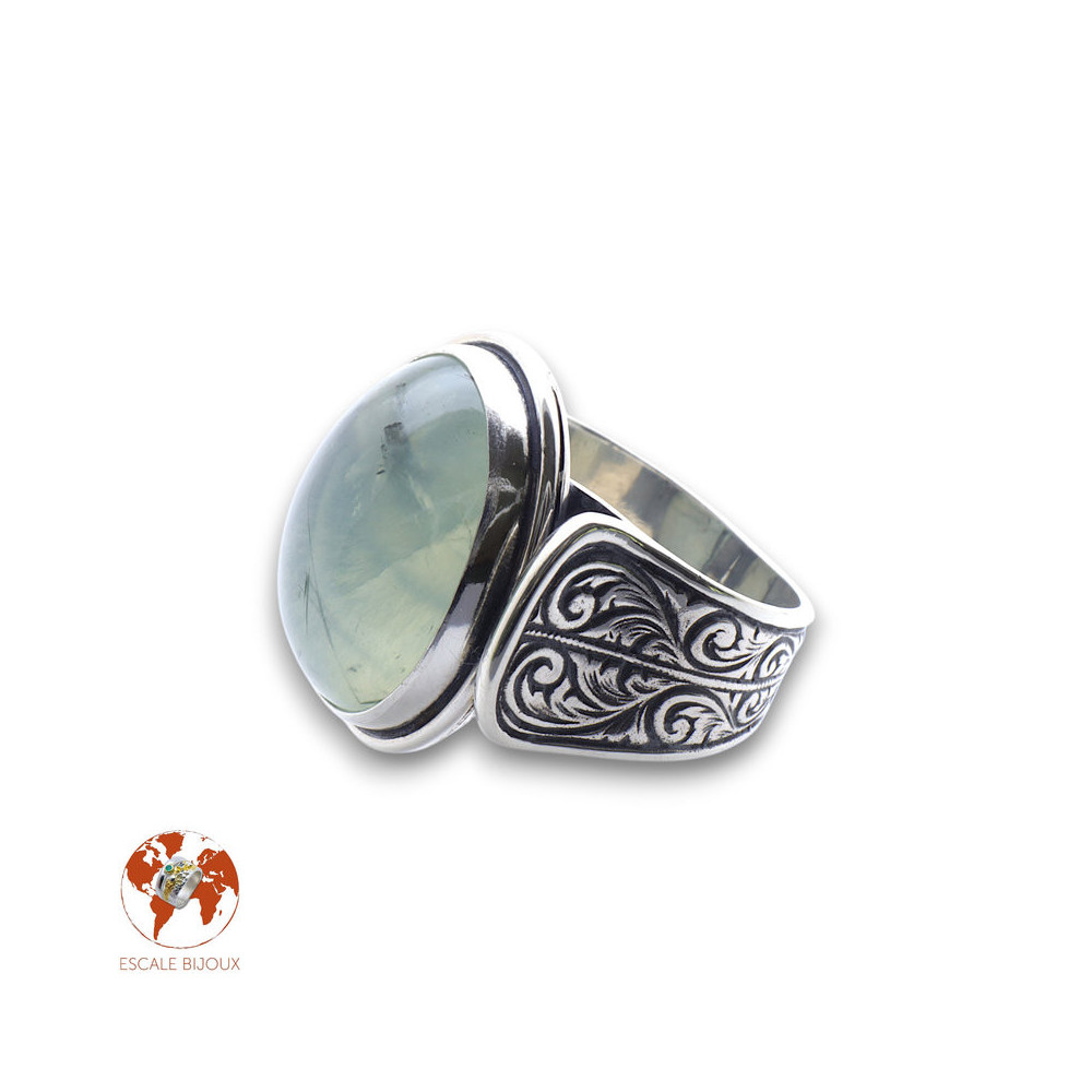bague prehnite verte