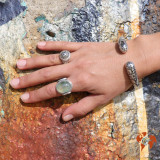 prehnite bague argent femme