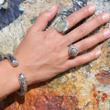 bague argent motifs spirales