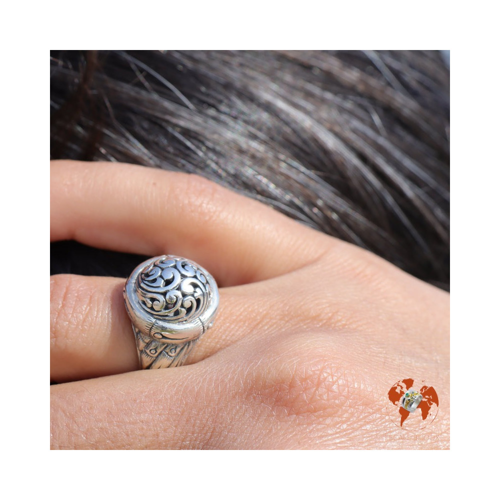 bague argent ronde