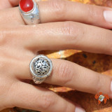bague ronde argent femme