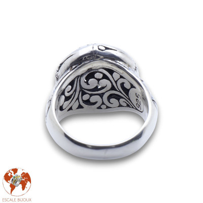 bague argent artisanale spirale