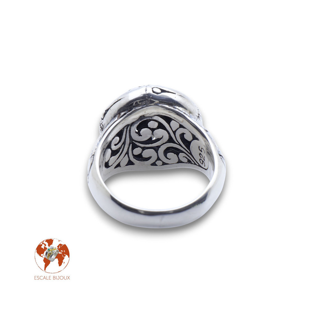 bague argent artisanale spirale