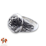 bague argent artisanale volute