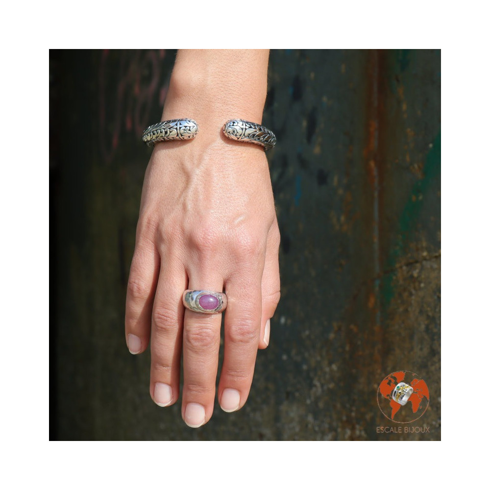 jonc argent ouvert