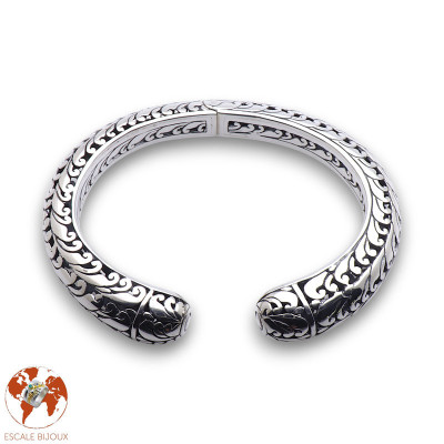 bracelet jonc argent ouvert