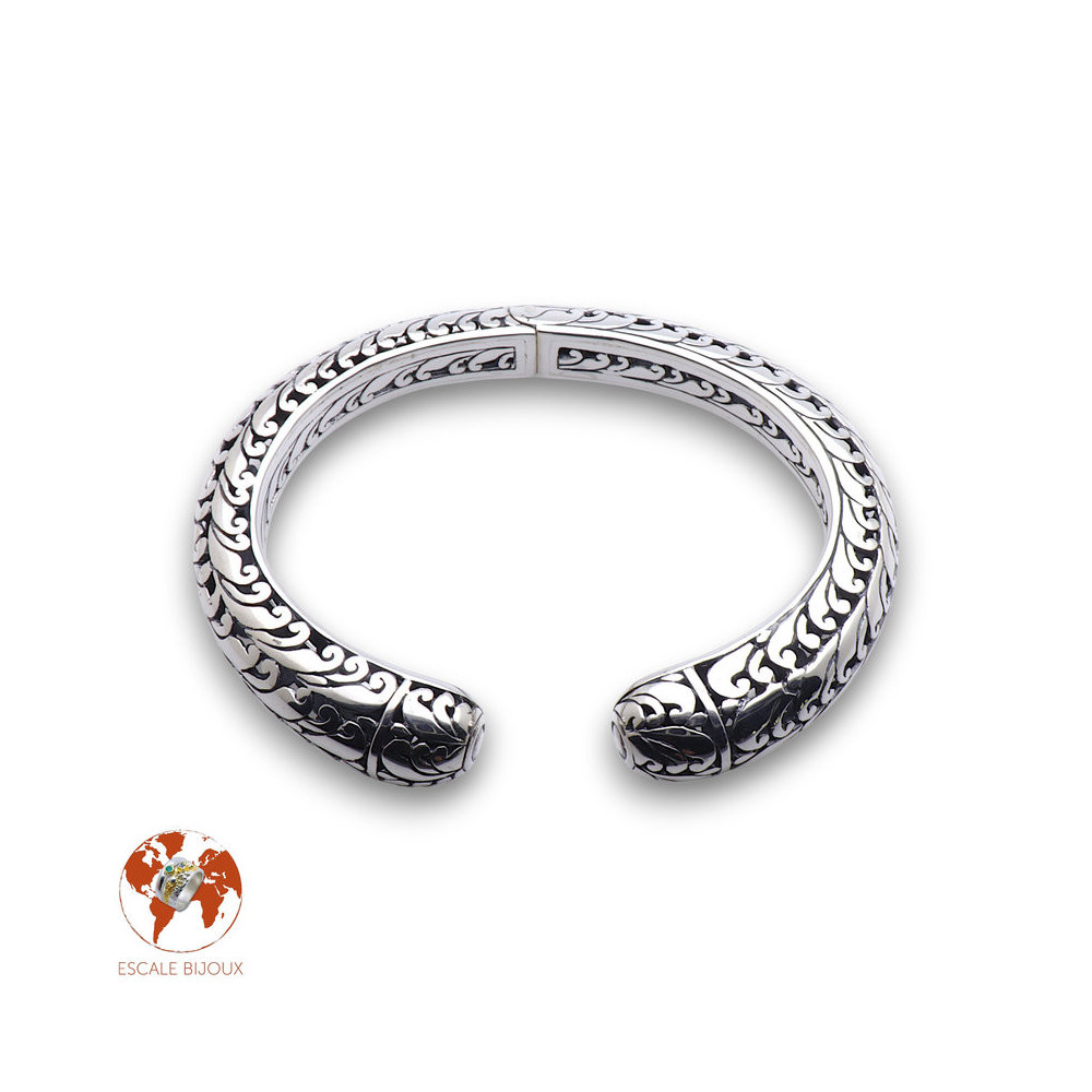 bracelet jonc argent ouvert