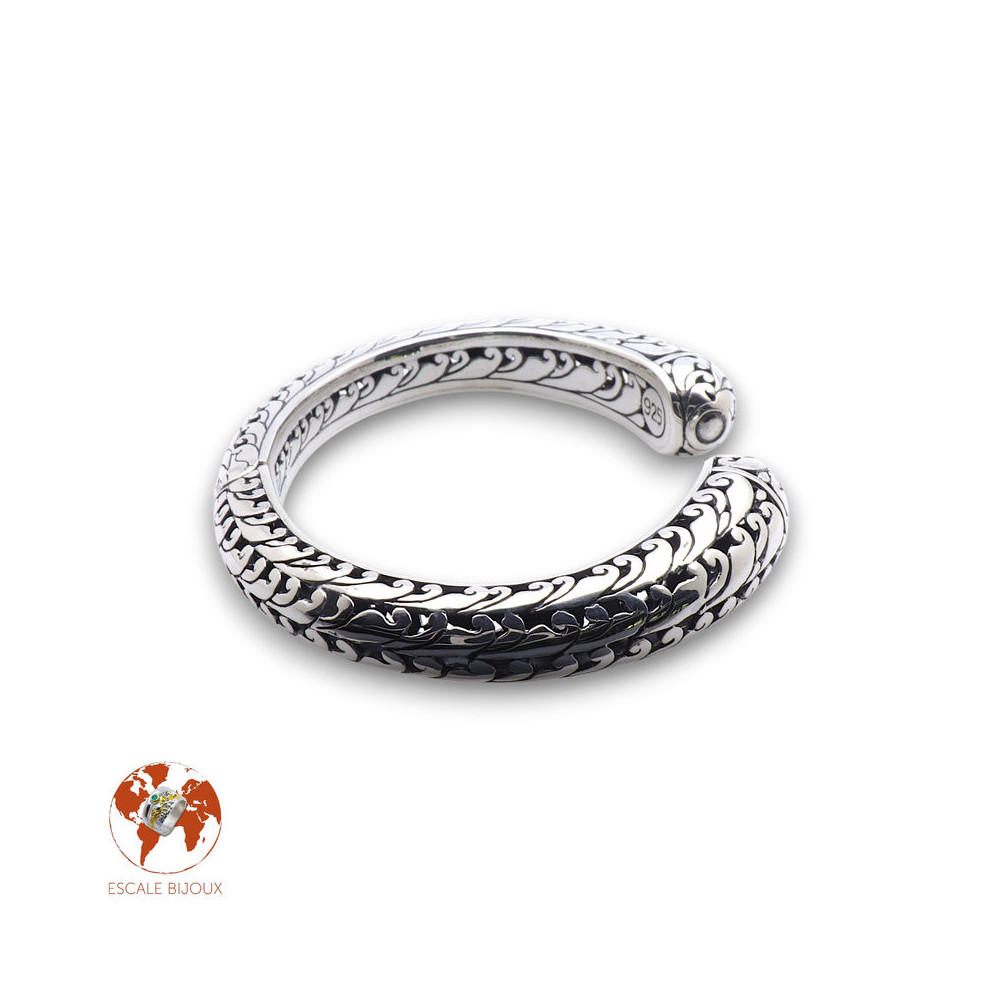 bracelet jonc argent 925 ouvert