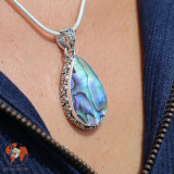 pendentif abalone argent femme