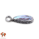 pendentif nacre bleu