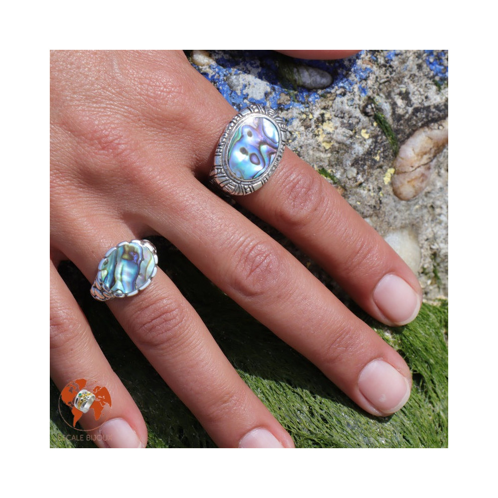bague abalone femme argent