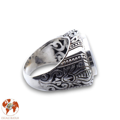 bague argent abalone