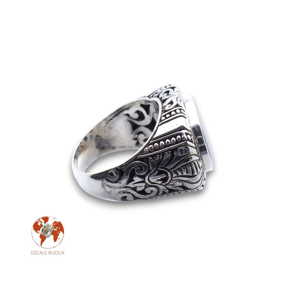 bague argent abalone