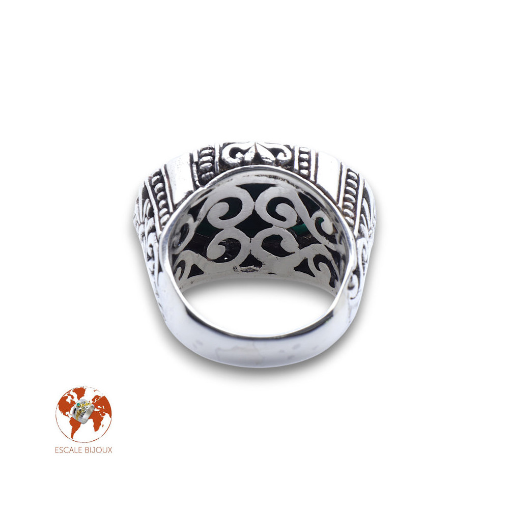 bague nacre bleue