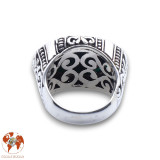 bague nacre bleue