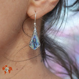 boucles d oreilles argent et abalone
