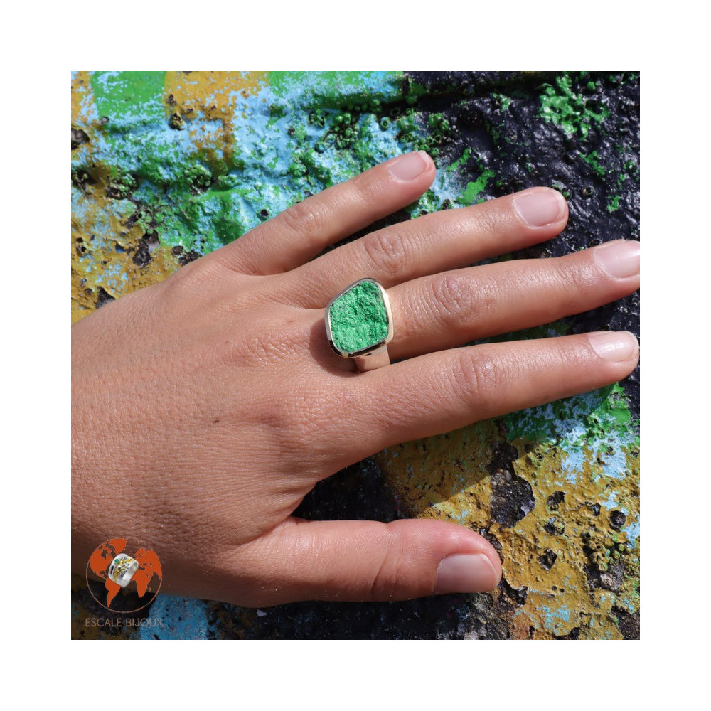 bague uvarovite argent