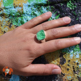 bague uvarovite argent