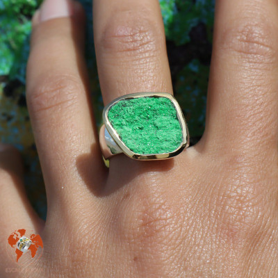 uvarovite bague argent