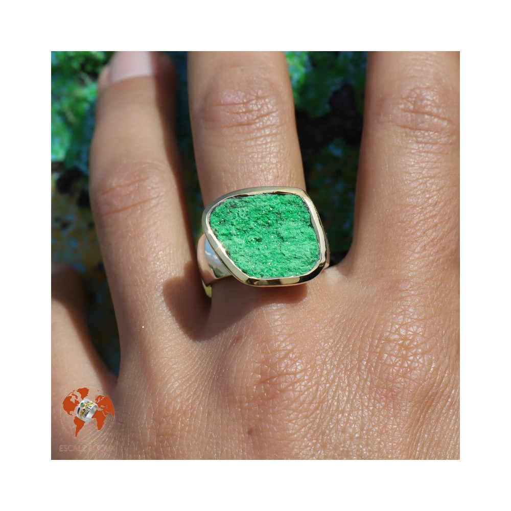 uvarovite bague argent