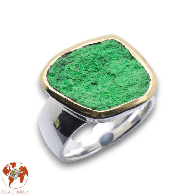 bague argent uvarovite femme