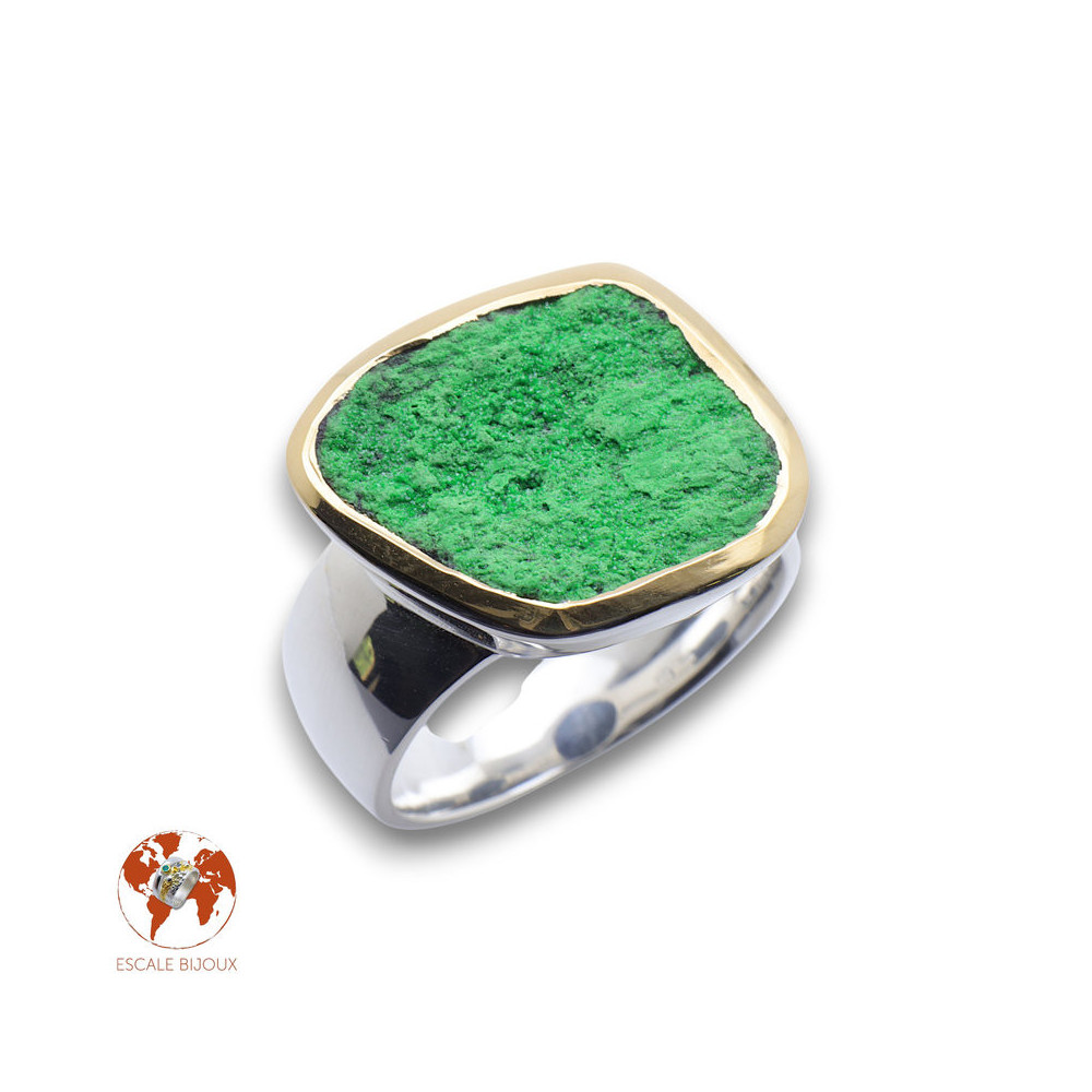 bague argent uvarovite femme