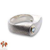 bague argent aigue marine femme