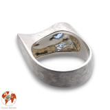 bague argent femme aigue marine