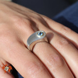 bijou argent aigue marine