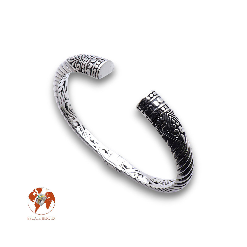 bracelet jonc argent ouvert