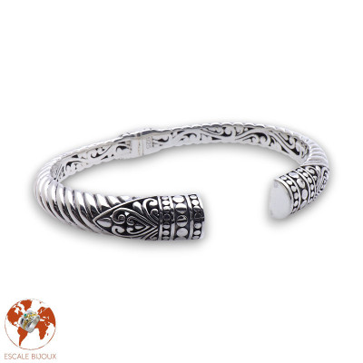 bracelet jonc ouvert argent femme