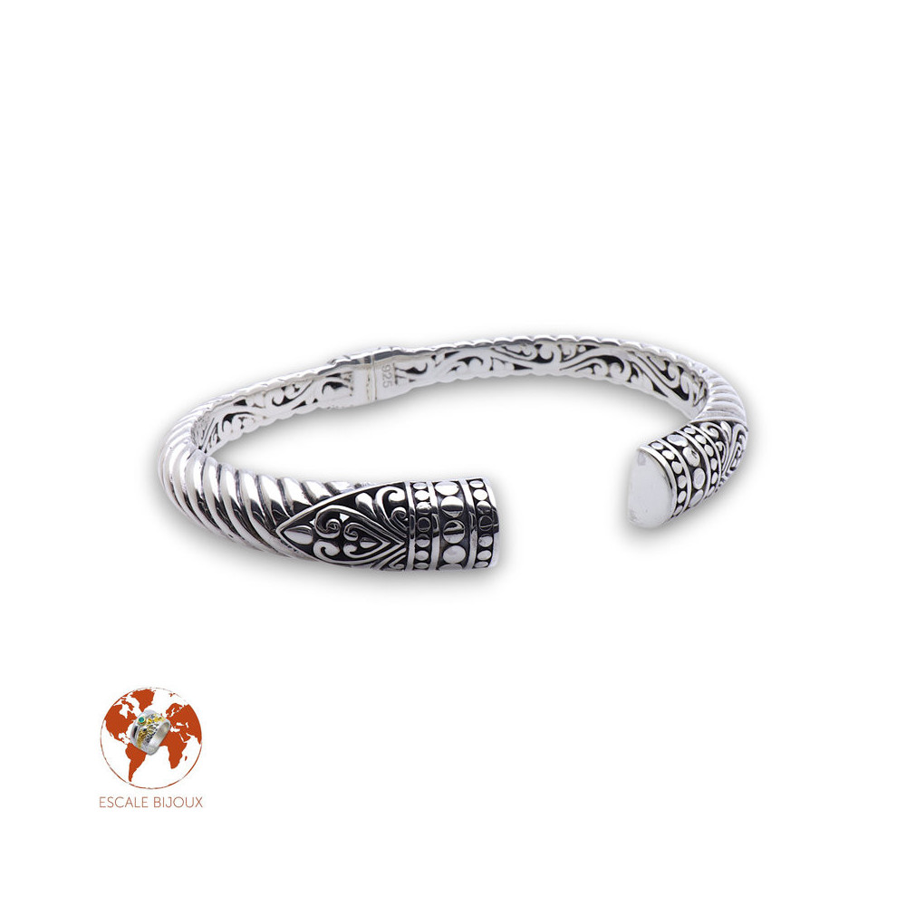 bracelet jonc ouvert argent femme