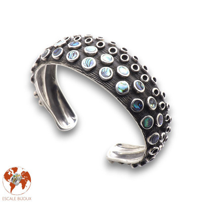 bracelet poulpe argent mixte