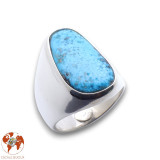 bague turquoise homme