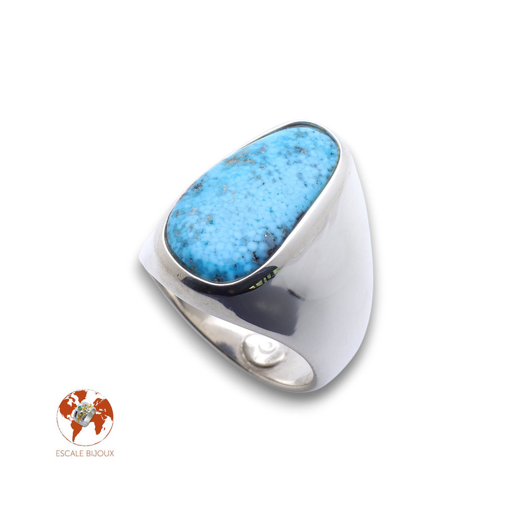 bague turquoise pour homme