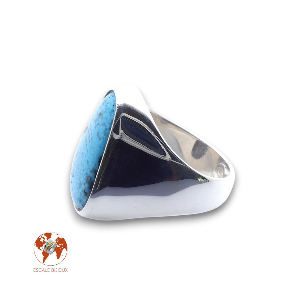 bague avec turquoise homme