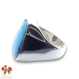 bague avec turquoise homme
