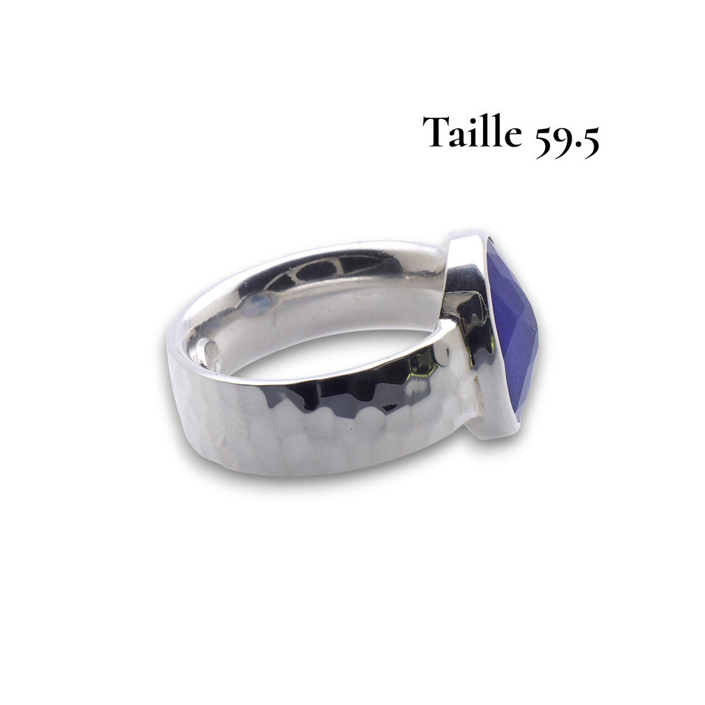 bague saphir bleu pour homme