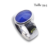 bague saphir bleu homme