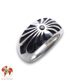 bague onyx noir homme