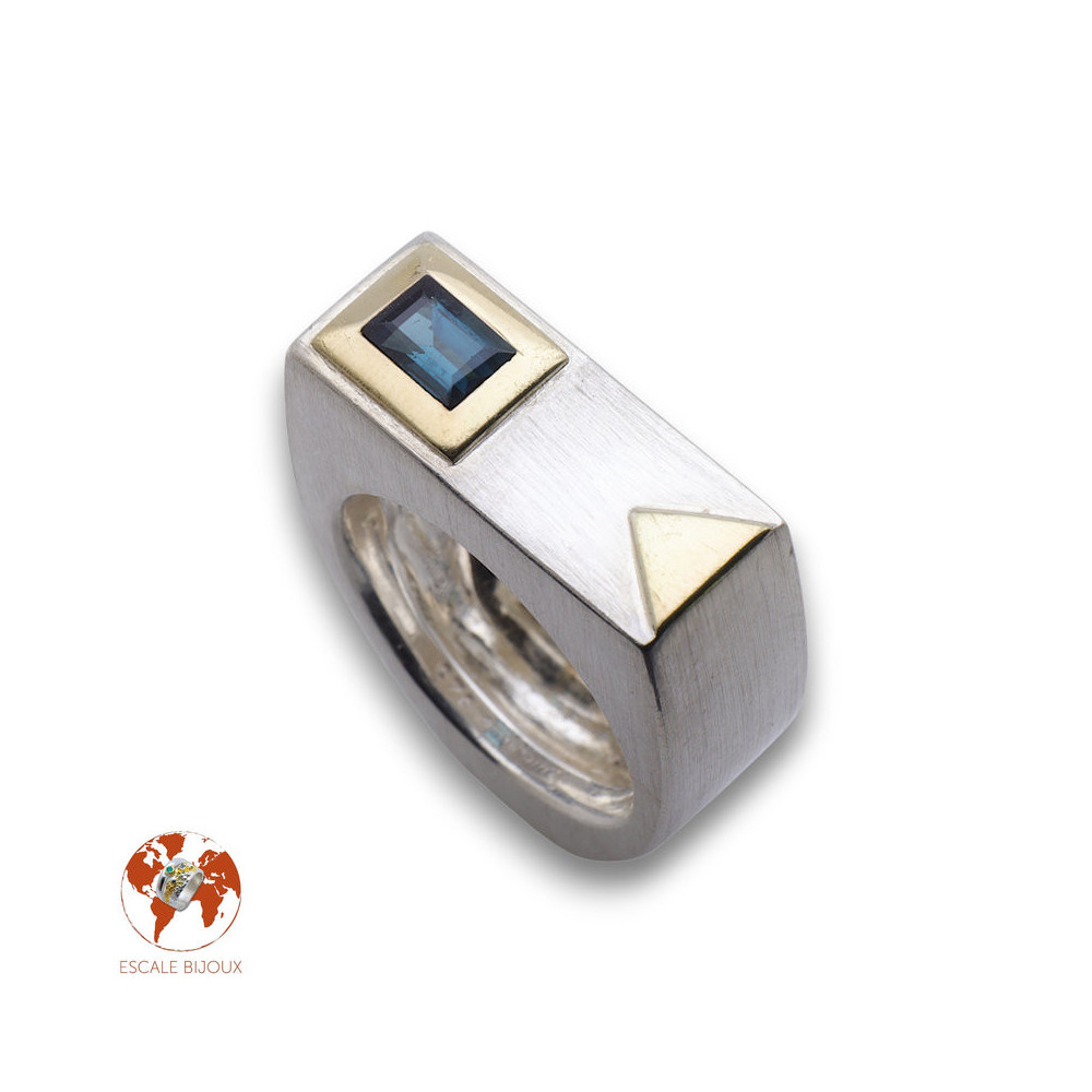 bague tourmaline bleue femme